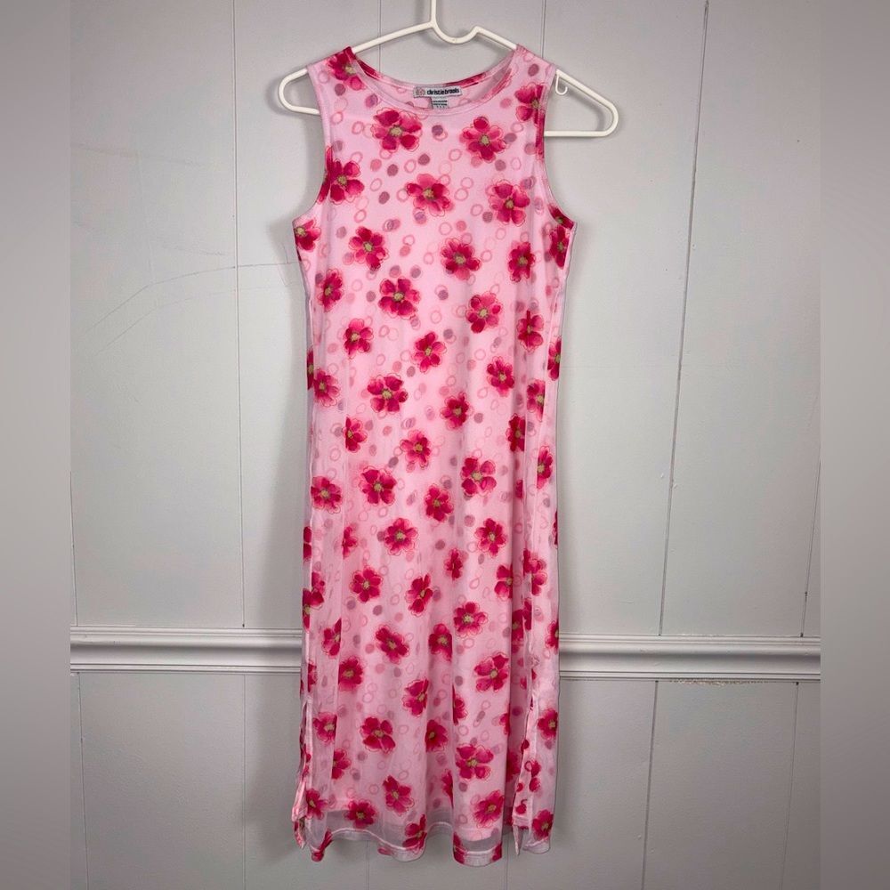 Christie Brooks Vintage Pink Whimsical Floral Size 14 Large Fairy Barbie